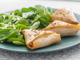 Briks aux épinards, champignons, noix et fromage