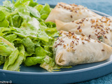 Briks aux épinards, poireaux et fromage (chèvre et emmental)