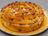 Brioche chocolat, cannelle et amandes