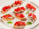 Bruschette tomates mozzarella