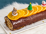 Bûche roulée facile à la confiture d’oranges et au chocolat