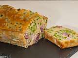 Cake au jambon, mozzarella et petits pois