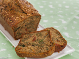 Cake aux orties, tomates confites et parmesan