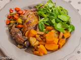 Canard aux légumes d'hiver, patates douces et châtaignes