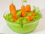 Carottes et crème de petits pois