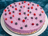 Cheesecake au coulis de cassis (sans cuisson)