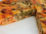 Clafoutis aux blettes, chorizo et lait de coco