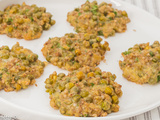 Croquettes de sarrasin aux petits pois et emmental