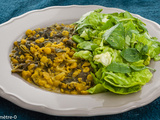 Dahl de pois cassés aux épinards