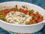 Feta grillée aux tomates cerises et au poivron