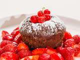 Fondant au chocolat aux fruits rouges