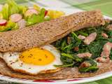 Galette bretonne œufs épinards