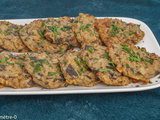 Galettes d’aubergines au vieux pain