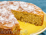 Gâteau à la noix de coco, orange et farine de maïs