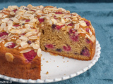 Gâteau aux framboises, à la ricotta et à la liqueur de litchi