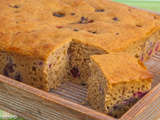 Gâteau du matin mûres, amandes, litchi