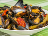 Moules aux haricots verts et chorizo