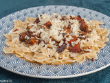 Pâtes aux cèpes, chorizo et parmesan