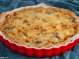 Quiche aux blettes, carottes et maquereaux