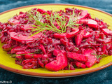 Salade de betteraves rouges au concombre