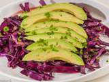 Salade de chou rouge à l'avocat