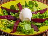 Salade de cresson, betterave et oeuf dur