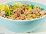 Salade de flageolets au jambon et radis