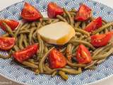 Salade de haricots verts aux tomates et à la scamorza