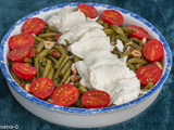 Salade de haricots verts, tomates, mozzarella