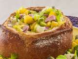 Salade de jambon, ananas et kiwi