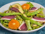 Salade de magret de canard séché aux fruits d’hiver