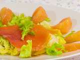 Salade de pomelo et truite fumée