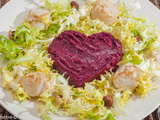 Salade de saint jacques aux betteraves