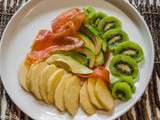 Salade de truite, kiwi, avocat et pomme