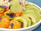 Salade de vieille aux tomates et à l’avocat