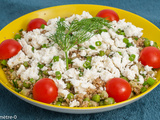 Taboulé breton aux petits pois et à la fêta