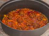 Tajine de kefta aux petits pois