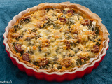 Tarte au brocolis, chorizo et fromage