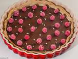 Tarte au chocolat et aux framboises