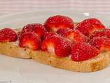 Tartine gourmande de fraises