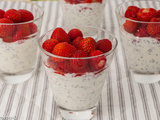 Yaourt aux graines de chia et aux fraises