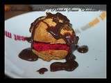 Profiteroles framboise / pistache sauce chocolatée ... Pour Culino Version