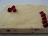 Entremets framboises-chocolat blanc