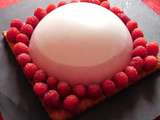 Entremets framboises-citron