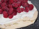 Pavlova aux framboises