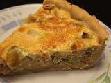 Quiche aux poireaux, thon et moutarde