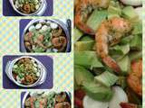 Salade avocat-tomate-crevettes