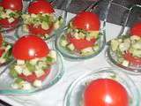 Tartare de tomates-courgettes-poivrons-fenouil