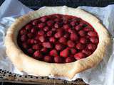 Tarte aux fraises et rhubarbe