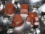 Chocolats au lait et coeur passion